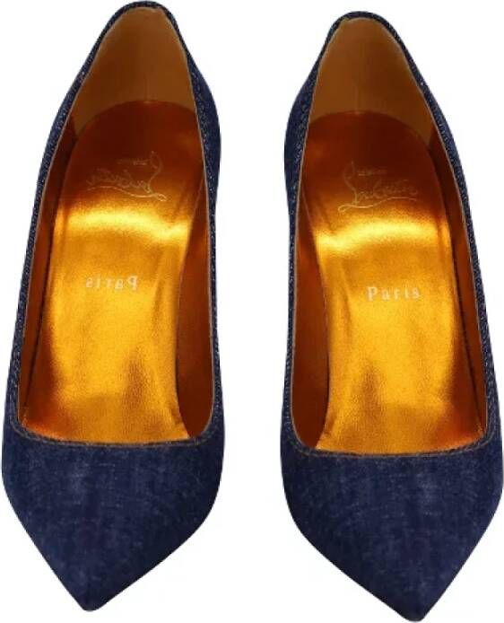 Christian Louboutin Pre-owned Denim heels Blue Dames