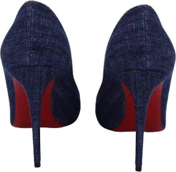 Christian Louboutin Pre-owned Denim heels Blue Dames