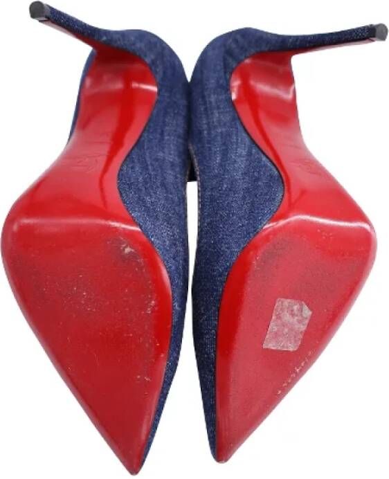 Christian Louboutin Pre-owned Denim heels Blue Dames