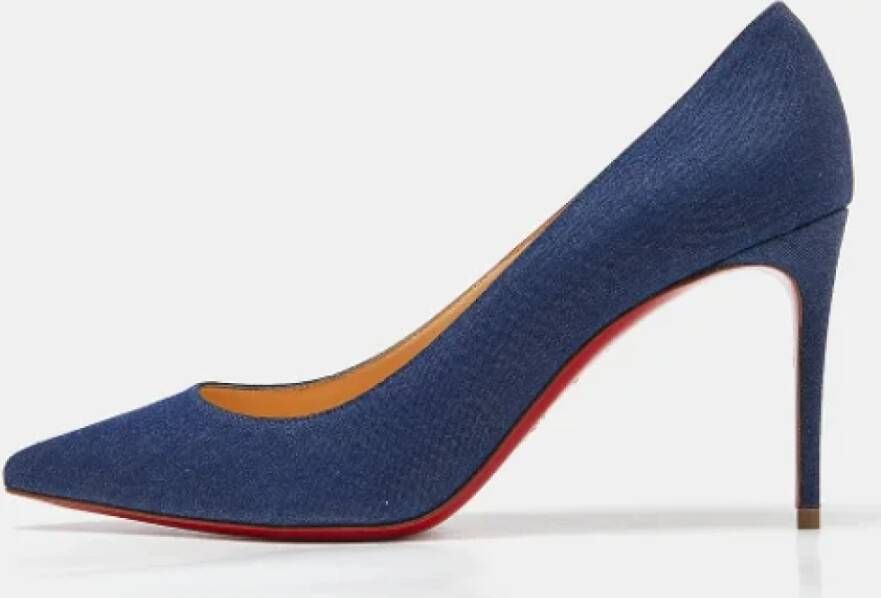 Christian Louboutin Pre-owned Denim heels Blue Dames