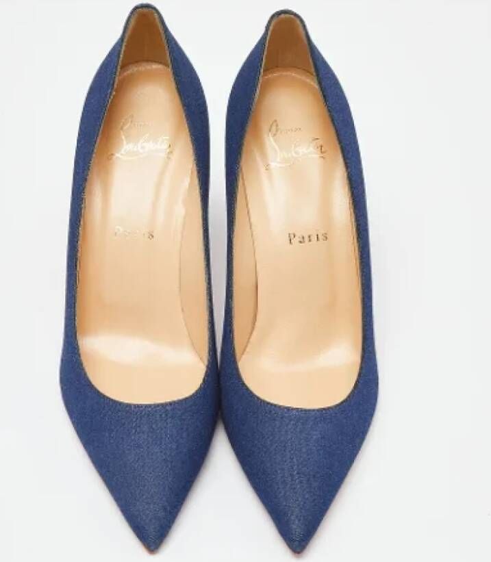 Christian Louboutin Pre-owned Denim heels Blue Dames