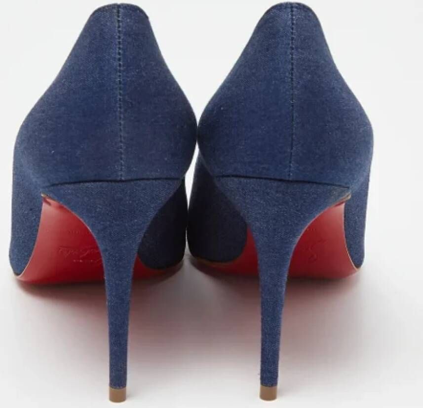 Christian Louboutin Pre-owned Denim heels Blue Dames