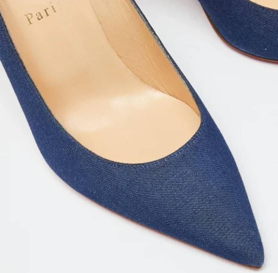 Christian Louboutin Pre-owned Denim heels Blue Dames