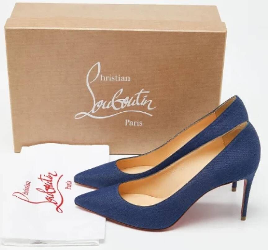 Christian Louboutin Pre-owned Denim heels Blue Dames