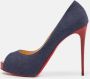 Christian Louboutin Pre-owned Denim heels Blue Dames - Thumbnail 2