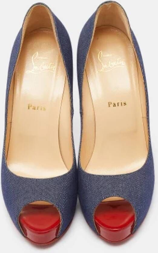 Christian Louboutin Pre-owned Denim heels Blue Dames