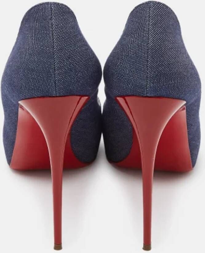 Christian Louboutin Pre-owned Denim heels Blue Dames