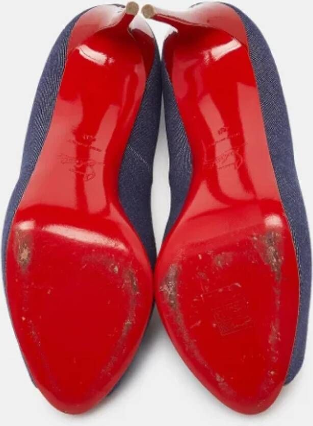 Christian Louboutin Pre-owned Denim heels Blue Dames