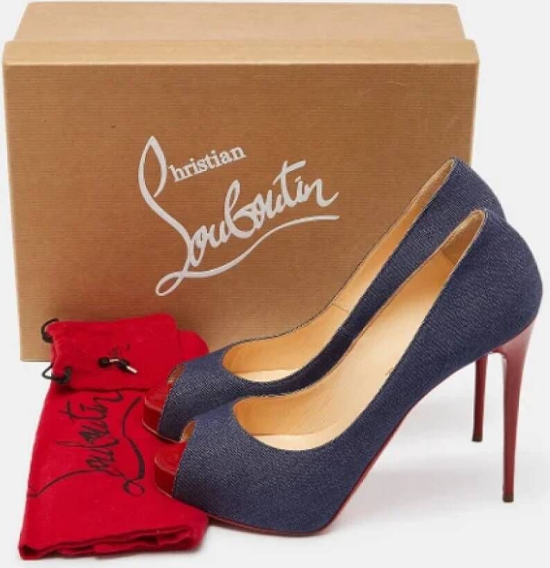 Christian Louboutin Pre-owned Denim heels Blue Dames