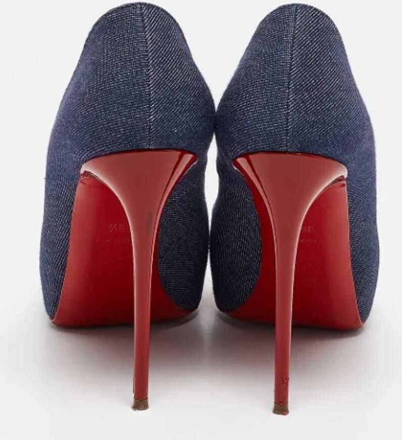 Christian Louboutin Pre-owned Denim heels Blue Dames