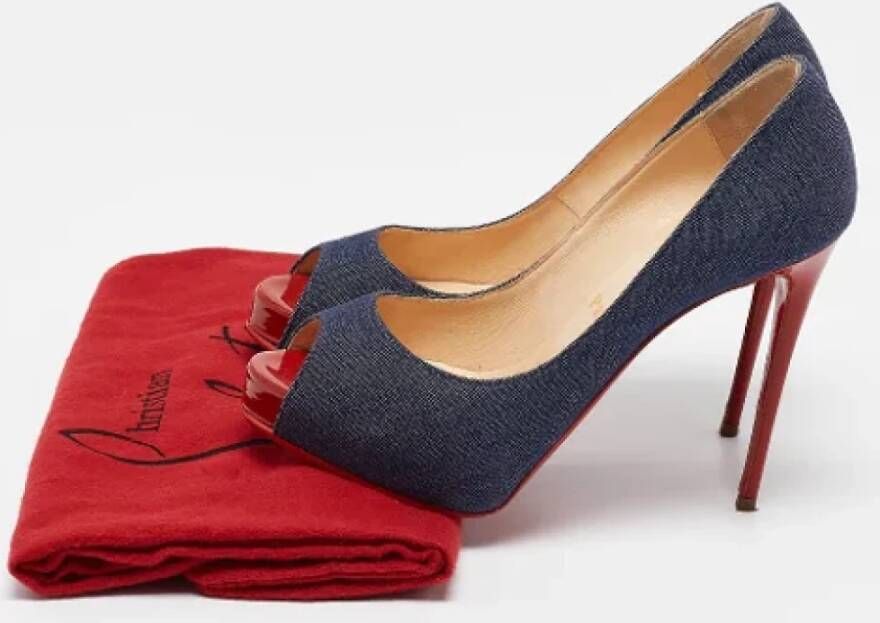 Christian Louboutin Pre-owned Denim heels Blue Dames