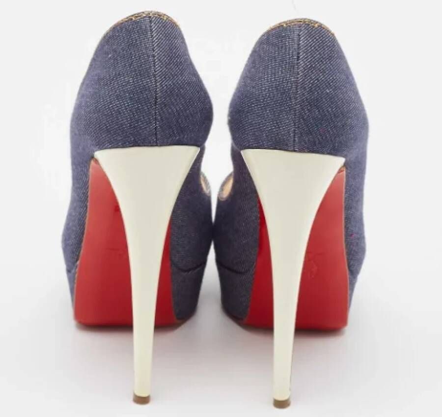 Christian Louboutin Pre-owned Denim heels Blue Dames