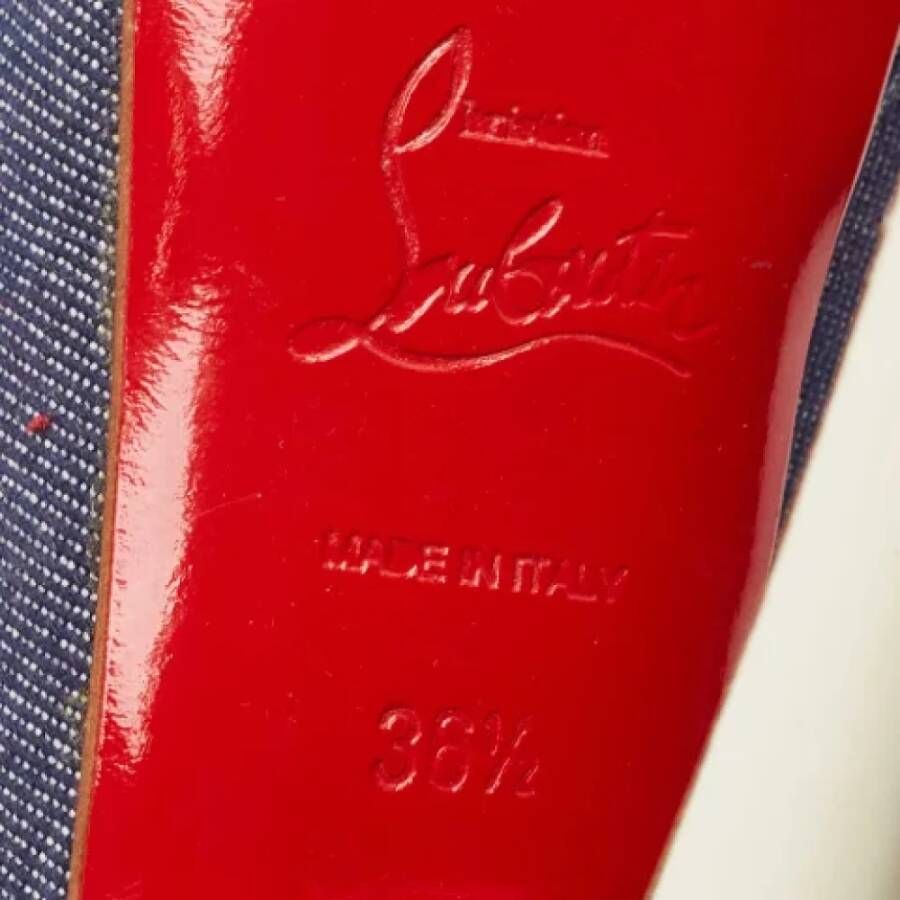 Christian Louboutin Pre-owned Denim heels Blue Dames