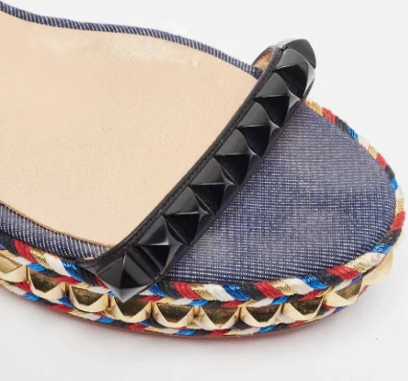 Christian Louboutin Pre-owned Denim sandals Black Dames