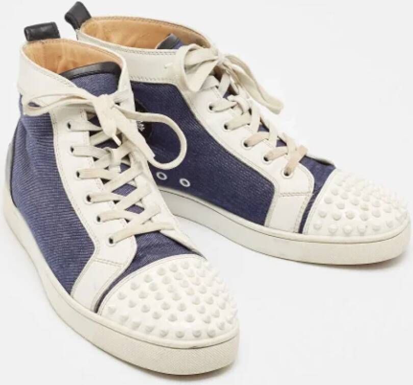 Christian Louboutin Pre-owned Denim sneakers Blue Heren