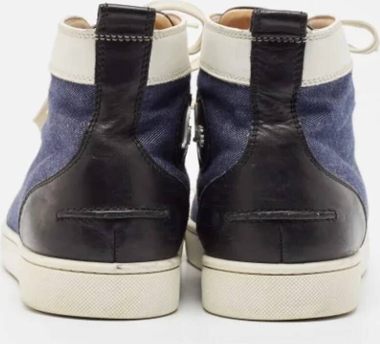 Christian Louboutin Pre-owned Denim sneakers Blue Heren