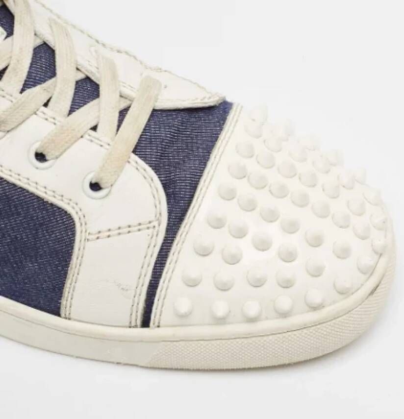 Christian Louboutin Pre-owned Denim sneakers Blue Heren