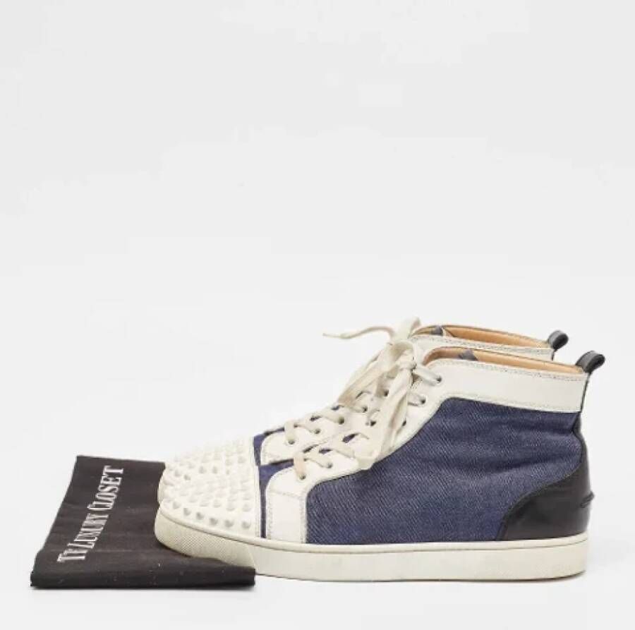 Christian Louboutin Pre-owned Denim sneakers Blue Heren