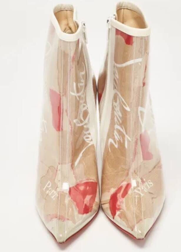 Christian Louboutin Pre-owned Fabric boots Beige Dames