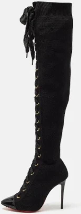 Christian Louboutin Pre-owned Fabric boots Black Dames