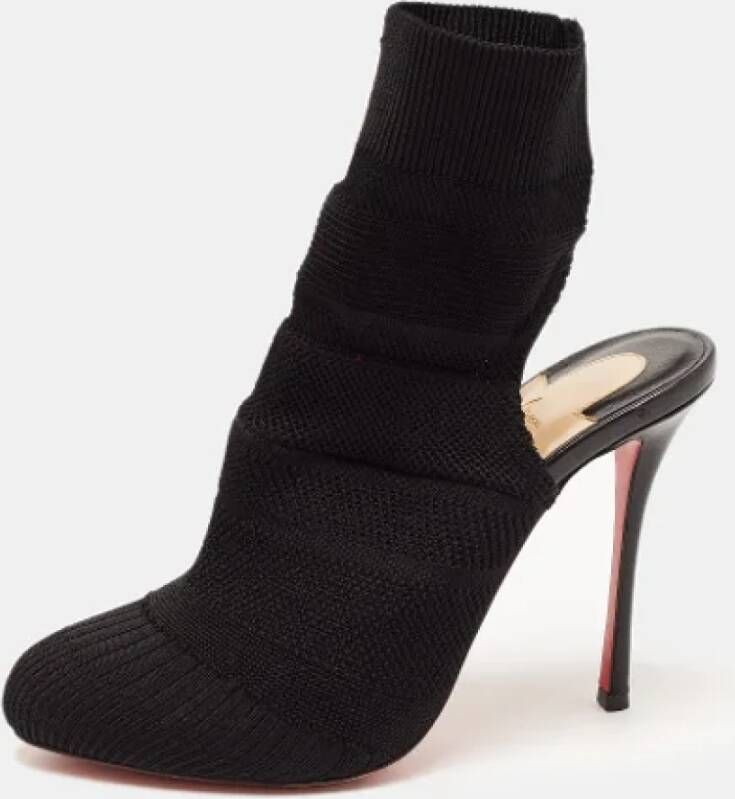 Christian Louboutin Pre-owned Fabric boots Black Dames