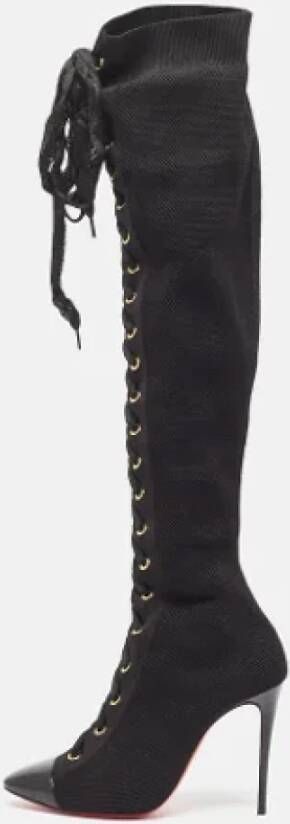 Christian Louboutin Pre-owned Fabric boots Black Dames