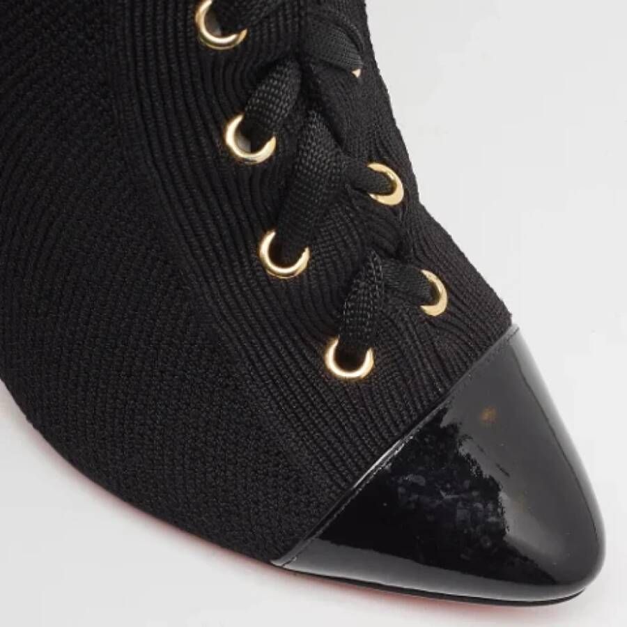 Christian Louboutin Pre-owned Fabric boots Black Dames