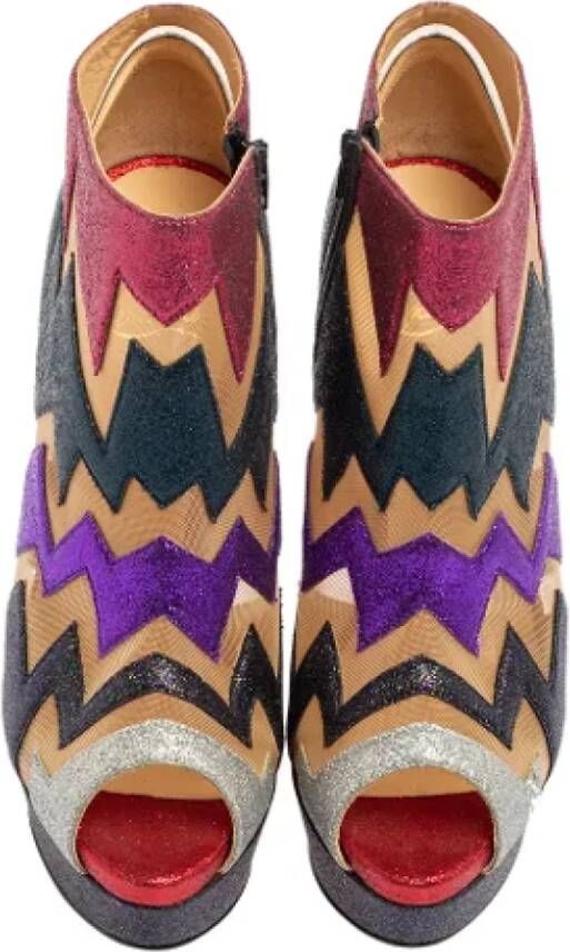 Christian Louboutin Pre-owned Fabric boots Multicolor Dames