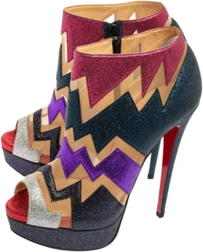 Christian Louboutin Pre-owned Fabric boots Multicolor Dames