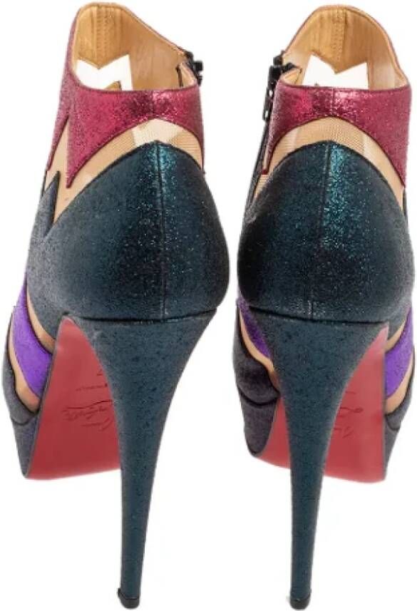 Christian Louboutin Pre-owned Fabric boots Multicolor Dames