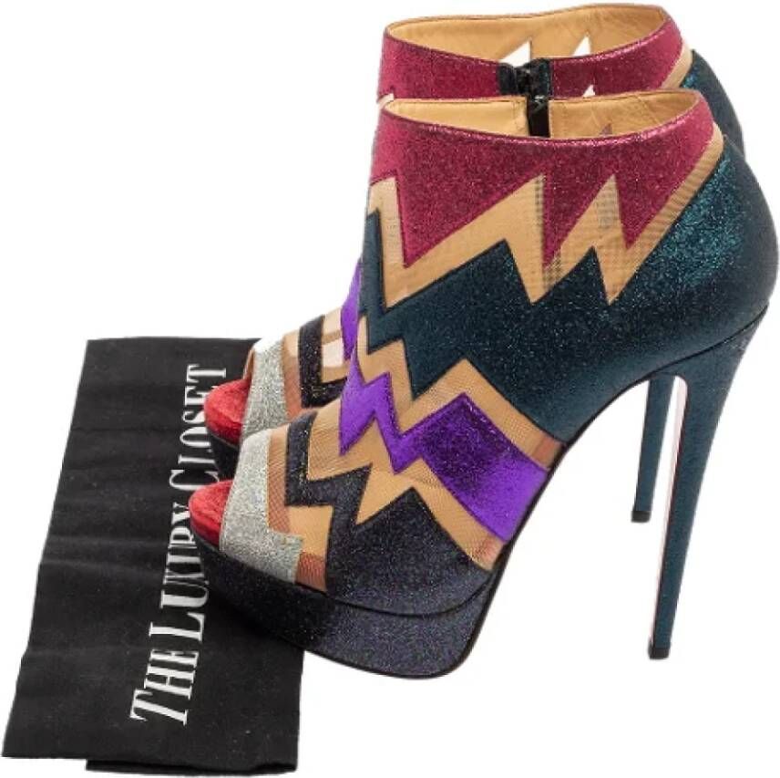 Christian Louboutin Pre-owned Fabric boots Multicolor Dames