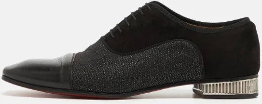 Christian Louboutin Pre-owned Fabric flats Black Heren