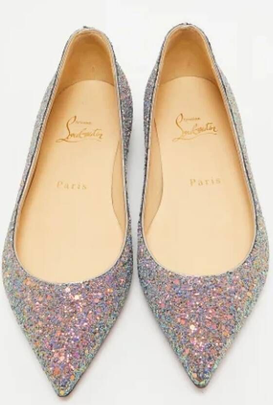 Christian Louboutin Pre-owned Fabric flats Multicolor Dames