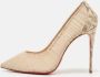 Christian Louboutin Pre-owned Fabric heels Beige Dames - Thumbnail 2