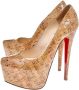 Christian Louboutin Pre-owned Fabric heels Beige Dames - Thumbnail 3