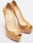 Christian Louboutin Pre-owned Fabric heels Beige Dames - Thumbnail 3