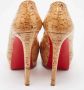 Christian Louboutin Pre-owned Fabric heels Beige Dames - Thumbnail 4