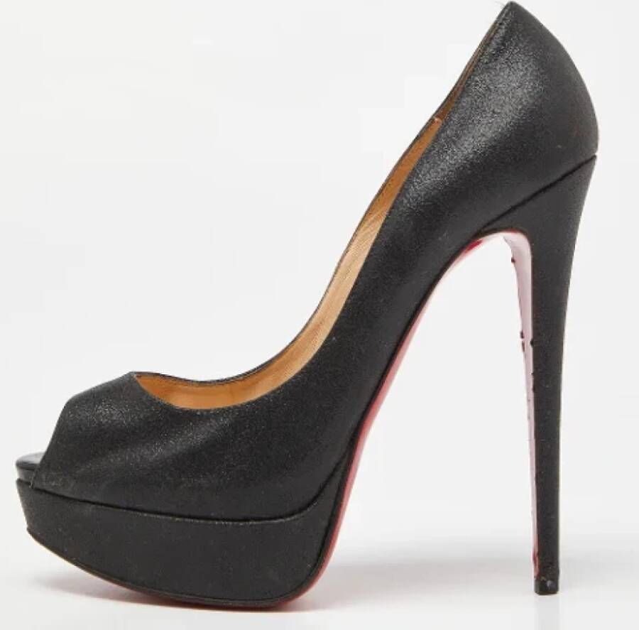 Christian Louboutin Pre-owned Fabric heels Black Dames