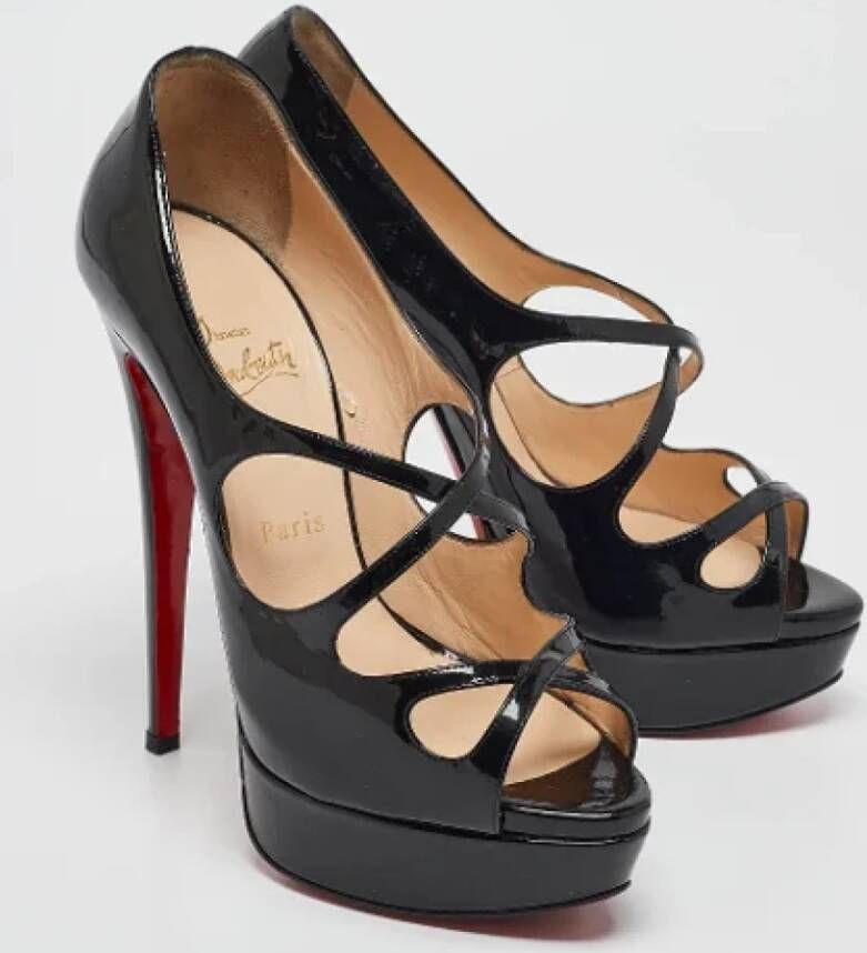 Christian Louboutin Pre-owned Fabric heels Black Dames