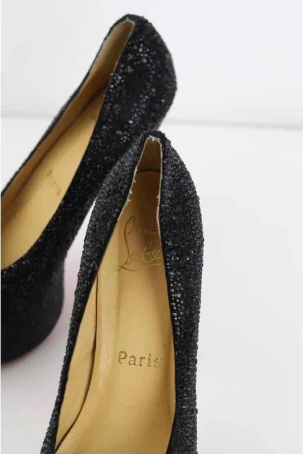 Christian Louboutin Pre-owned Fabric heels Black Dames