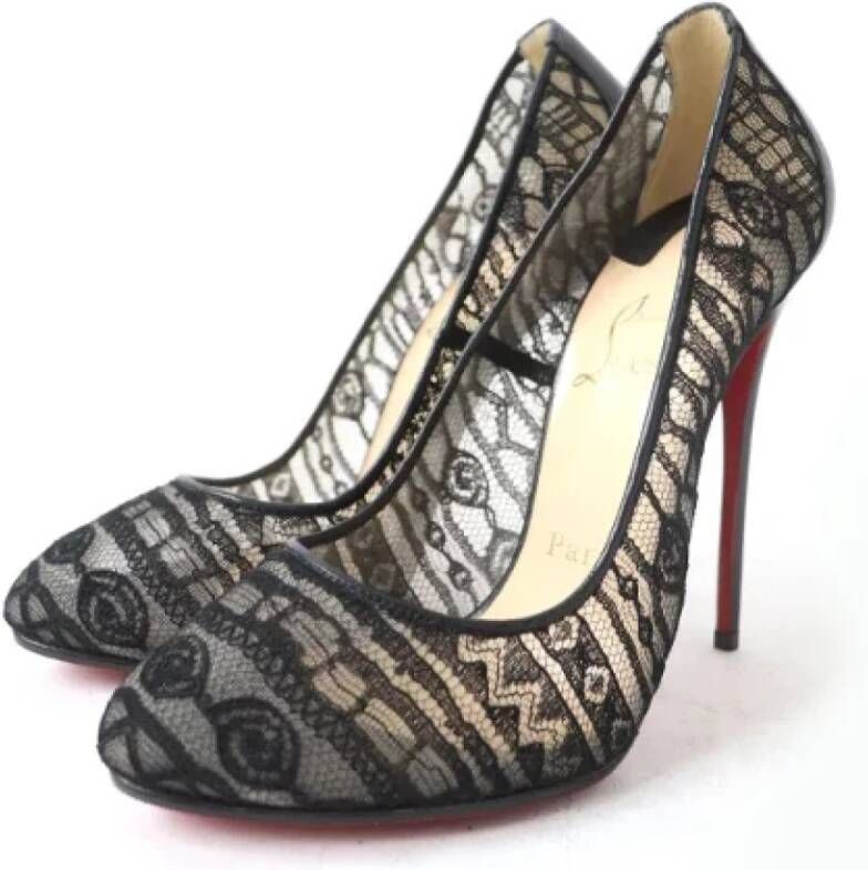 Christian Louboutin Pre-owned Fabric heels Black Dames