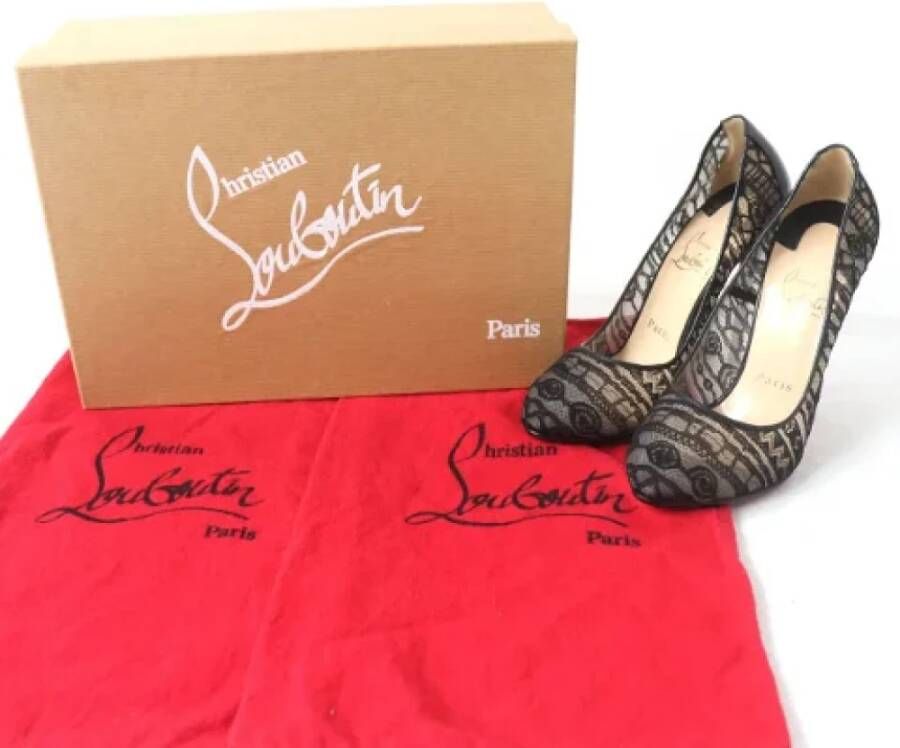 Christian Louboutin Pre-owned Fabric heels Black Dames