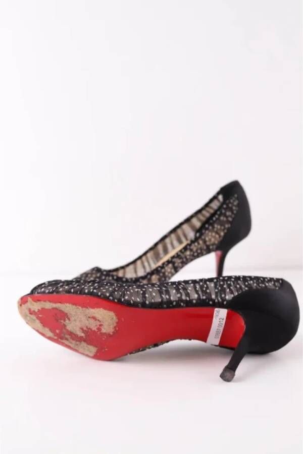 Christian Louboutin Pre-owned Fabric heels Black Dames