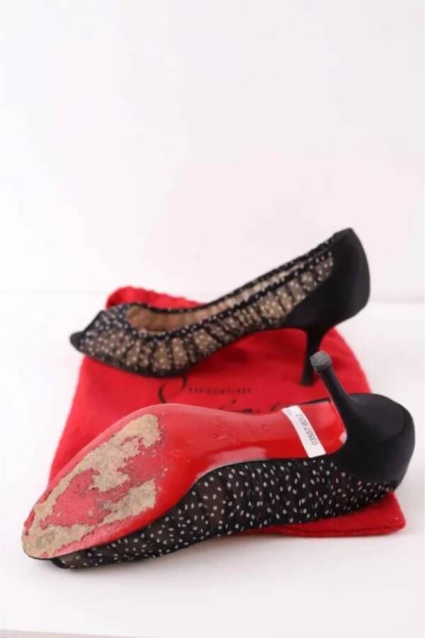 Christian Louboutin Pre-owned Fabric heels Black Dames