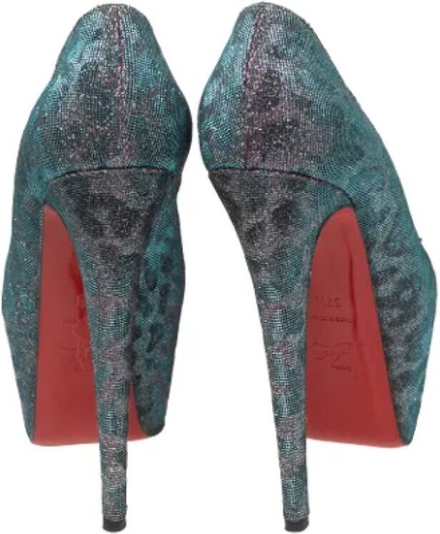 Christian Louboutin Pre-owned Fabric heels Blue Dames