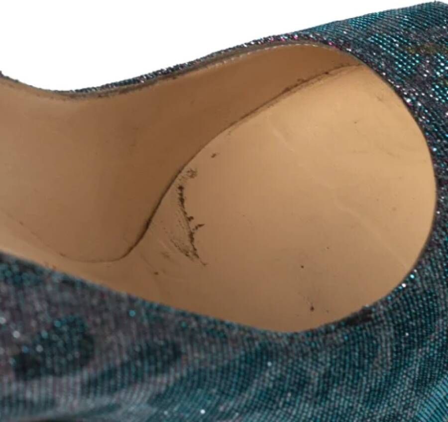 Christian Louboutin Pre-owned Fabric heels Blue Dames