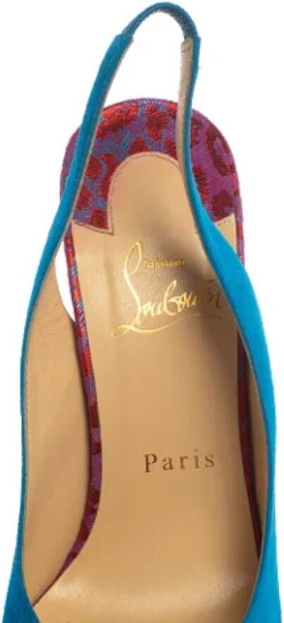 Christian Louboutin Pre-owned Fabric heels Blue Dames