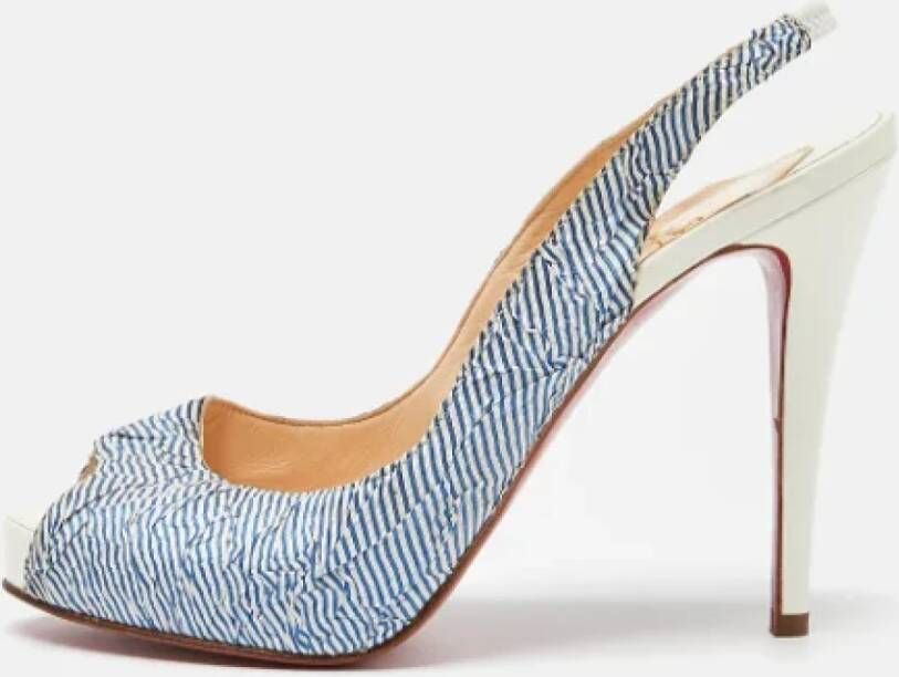 Christian Louboutin Pre-owned Fabric heels Blue Dames