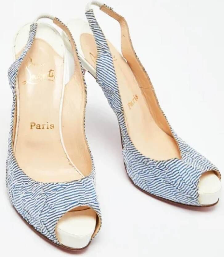 Christian Louboutin Pre-owned Fabric heels Blue Dames