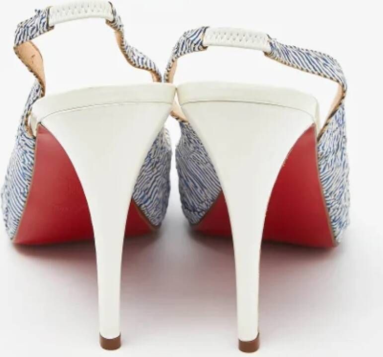 Christian Louboutin Pre-owned Fabric heels Blue Dames